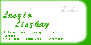 laszlo liszkay business card